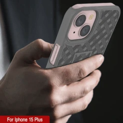 IPhone 15 Plus Case With Tempered Glass Screen Protector, Holster Belt Clip & Built-In Kickstand [Grey] -Phone Vibe Shop image 2025 02 27T173934.785