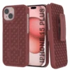 IPhone 15 Plus Case With Tempered Glass Screen Protector, Holster Belt Clip & Built-In Kickstand [Red]