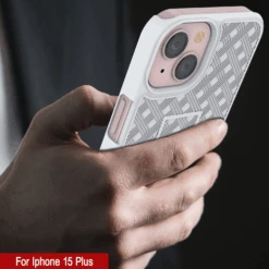 IPhone 15 Plus Case With Tempered Glass Screen Protector, Holster Belt Clip & Built-In Kickstand [White] -Phone Vibe Shop image 2025 02 27T175038.759
