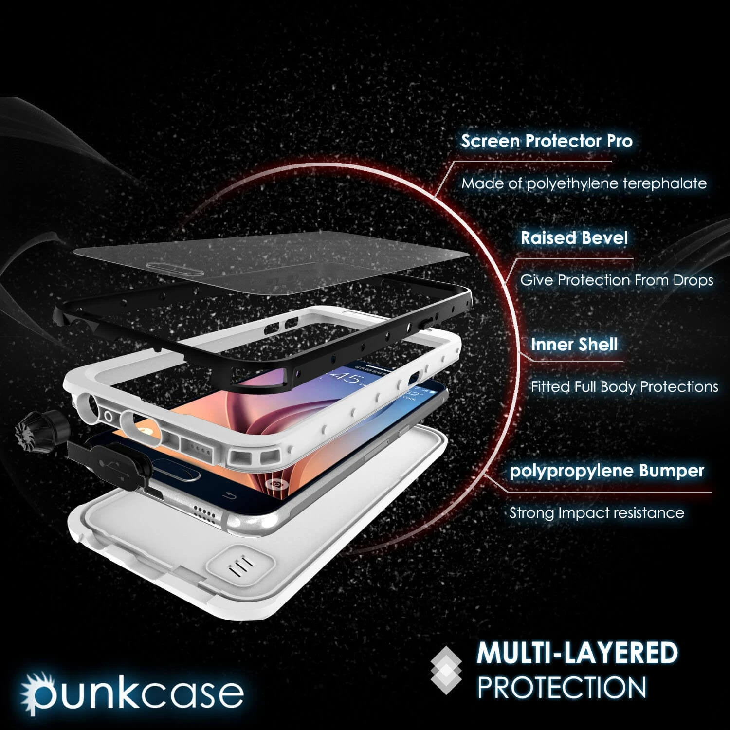 Galaxy S6 Waterproof Case, Punkcase StudStar White Thin 6.6ft Underwater IP68 Shock/Dirt/Snow Proof 4 Galaxy S6 Waterproof Case, Punkcase StudStar White Thin 6.6ft Underwater IP68 Shock/Dirt/Snow Proof - Image 2