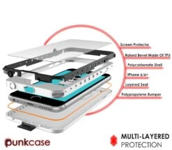 IPhone 6S+/6+ Plus Waterproof Case, PUNKcase StudStar White W/ Attached Screen Protector | Warranty -Phone Vibe Shop inner layer fa9ca061 e56c 4a38 9816 e6f4392fde29