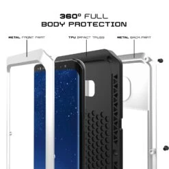 Galaxy S8Case, PUNKcase Metallic White ShockproofSlim Metal Armor Case -Phone Vibe Shop inner2 metallic S8 61f6a5d2 6be6 4df3 b2a7 174ae25a8e65