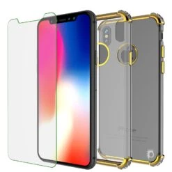IPhone X Case, Punkcase [BLAZE SERIES] Protective Cover W/ PunkShield Screen Protector [Shockproof] [Slim Fit] For Apple IPhone 10 [Gold] -Phone Vibe Shop inner blaze iphone X