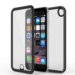 Apple IPhone 8 Waterproof Case, PUNKcase CRYSTAL 2.0 Black W/ Attached Screen Protector| Warranty