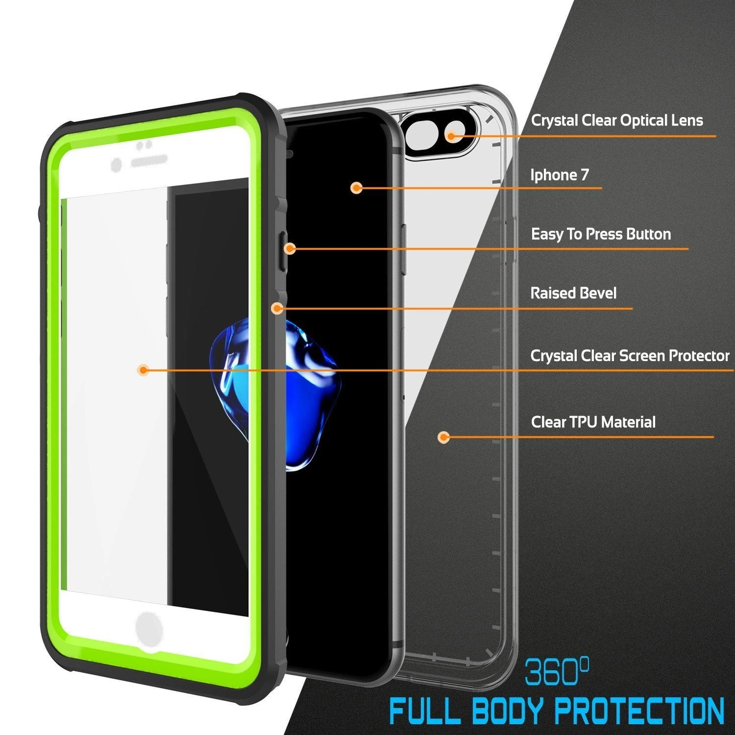 Apple IPhone SE (4.7") Waterproof Case, PUNKcase CRYSTAL Light GreenW/ Attached Screen Protector| Warranty 6 Apple IPhone SE (4.7") Waterproof Case, PUNKcase CRYSTAL Light GreenW/ Attached Screen Protector| Warranty - Image 4