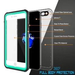 Apple IPhone SE (4.7") Waterproof Case, PUNKcase CRYSTAL Teal W/ Attached Screen Protector| Warranty -Phone Vibe Shop inner crystal iphone 7 6796f737 ebc8 4813 8c9f af6189c5ce41