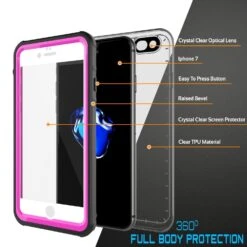 Apple IPhone SE (4.7") Waterproof Case, PUNKcase CRYSTAL Pink W/ Attached Screen Protector| Warranty -Phone Vibe Shop inner crystal iphone 7 bedfb861 ab8c 4c11 bb39 67942c91abea
