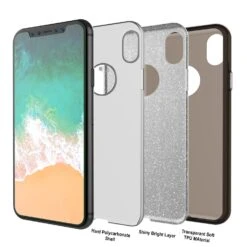 IPhone X Case, Punkcase Galactic 2.0 Series Ultra Slim W/ Tempered Glass Screen Protector | [Black/Grey] -Phone Vibe Shop inner galactic 2 63254758 c3fb 4cc6 ad81 a1af162f33f3