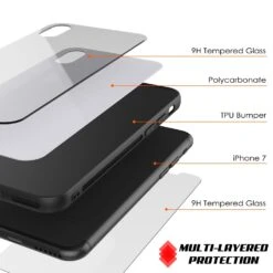 IPhone X Case, Punkcase GlassShield Ultra Thin Protective 9H Full Body Tempered Glass Cover W/ Drop Protection & Non Slip Grip For Apple IPhone 10 [White] -Phone Vibe Shop inner glass case iphone X eccaf9b4 bad9 4b42 9e42 e0856a953a7c