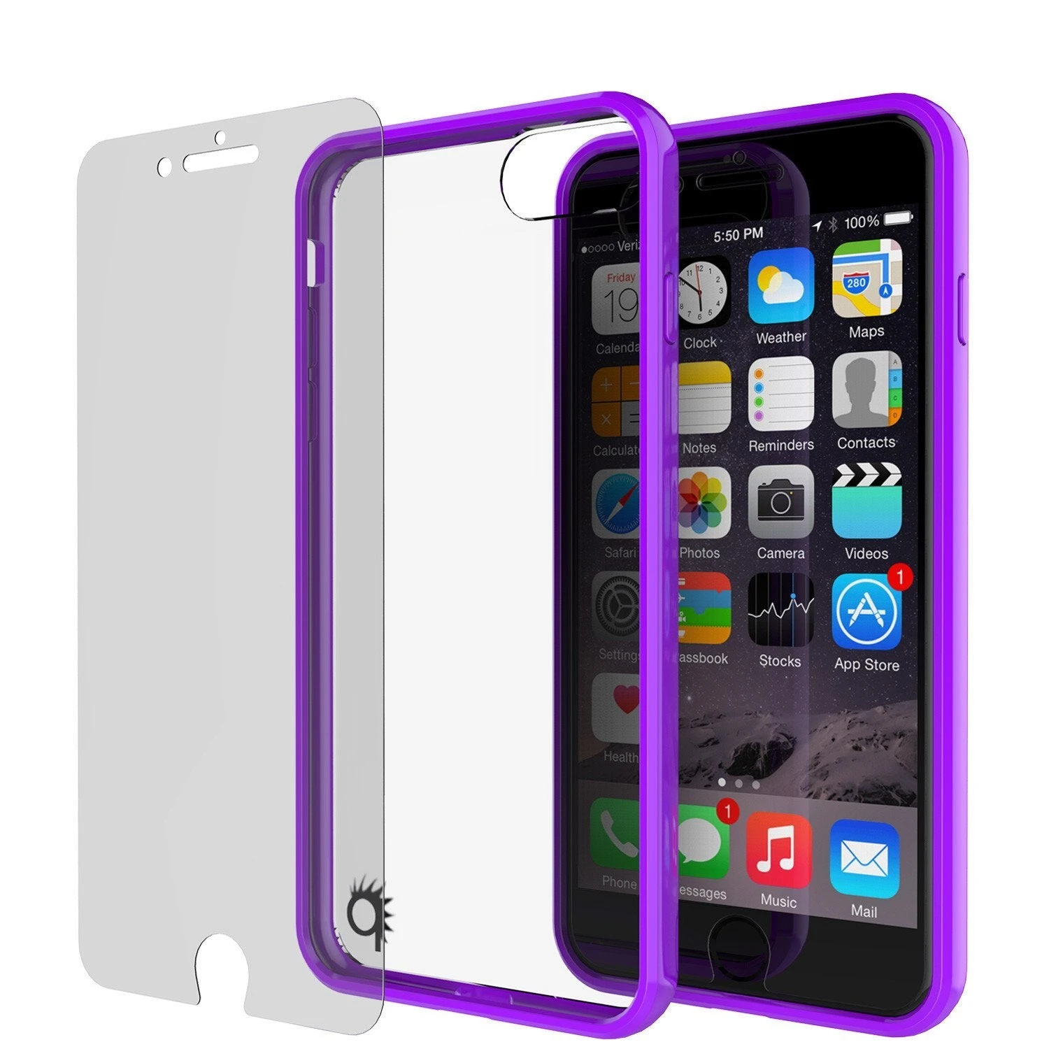 IPhone 8+ Plus Case Punkcase® LUCID 2.0 Purple Series W/ PUNK SHIELD Screen Protector | Ultra Fit 4 IPhone 8+ Plus Case Punkcase® LUCID 2.0 Purple Series W/ PUNK SHIELD Screen Protector | Ultra Fit - Image 2