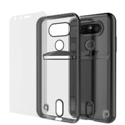 LG G5 Case, PUNKCASE® Black LUCID Series | Card Slot | PUNK SHIELD Screen Protector | Ultra Fit