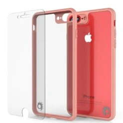 IPhone 8+ Plus Case [MASK Series] [PINK] Full Body Hybrid Dual Layer TPU Cover W/ Protective Tempered Glass Screen Protector -Phone Vibe Shop inner themask phone 7 a08b9287 e552 42e5 877c 231cc4ceebf2