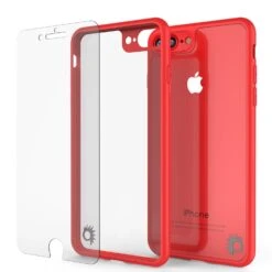 IPhone 8+ Plus Case [MASK Series] [RED] Full Body Hybrid Dual Layer TPU Cover W/ Protective Tempered Glass Screen Protector -Phone Vibe Shop inner themask phone 7 a4fe25bc ed4e 4d6c 9f4f 617c020f9198
