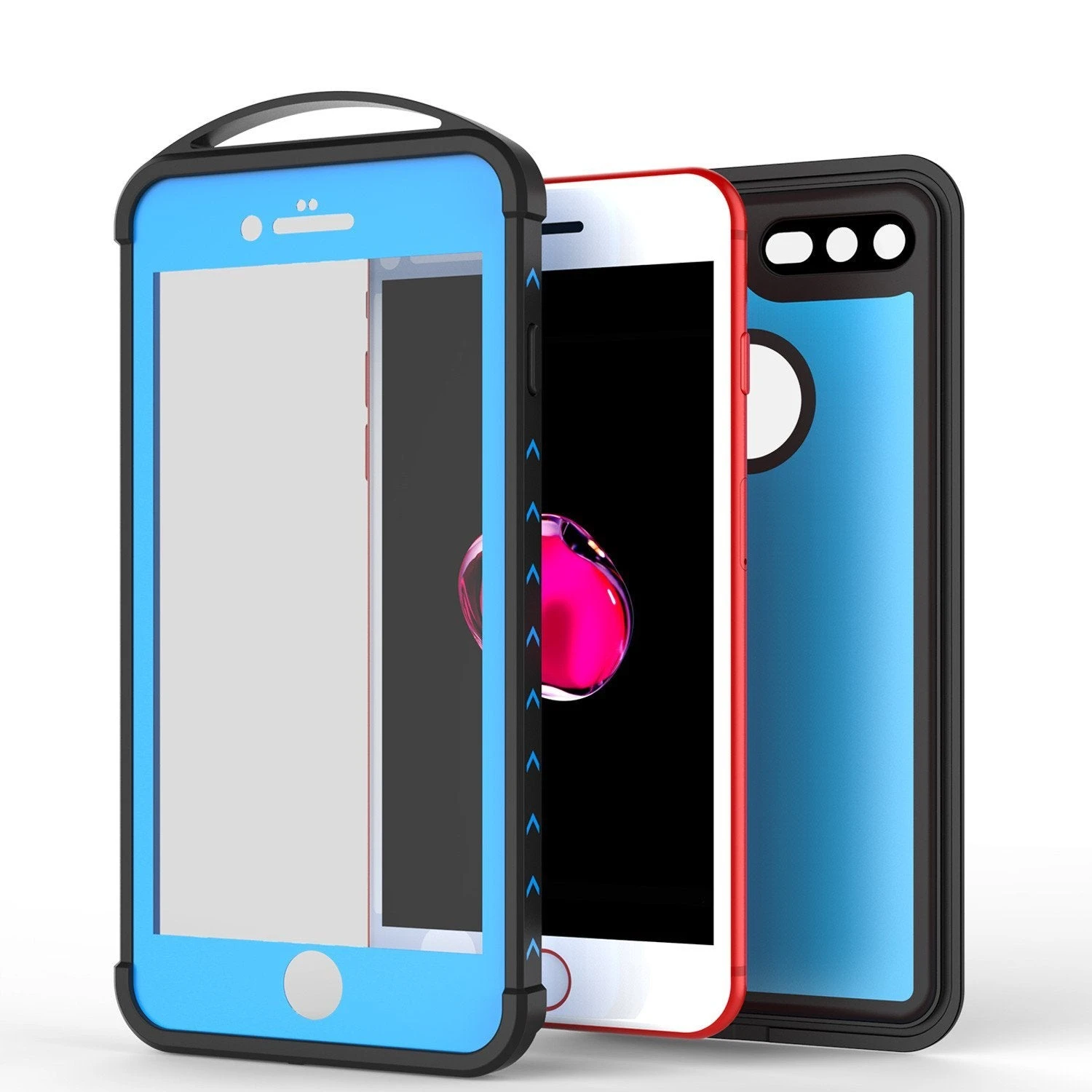 IPhone 8+ Plus Waterproof Case, Punkcase ALPINE Series, Light Blue | Heavy Duty Armor Cover 4 IPhone 8+ Plus Waterproof Case, Punkcase ALPINE Series, Light Blue | Heavy Duty Armor Cover - Image 2