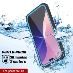 IPhone 16 Plus Waterproof Case, Punkcase [Extreme Mag Series] Armor Cover W/ Built In Screen Protector [Blue] -Phone Vibe Shop iphone 16 plus waterproof case punkcase extreme mag series slim fit ip68 certified shockproof snowproof dirtproof military grade rugged innovative design armor cover 3 923e5fd6 80b3 4
