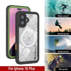 IPhone 16 Plus Waterproof Case, Punkcase [Extreme Mag Series] Armor Cover W/ Built In Screen Protector [Green] -Phone Vibe Shop iphone 16 plus waterproof case punkcase extreme mag series slim fit ip68 certified shockproof snowproof dirtproof military grade rugged innovative design armor cover 8 4cc1618b 69d2 4