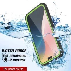 IPhone 16 Pro Waterproof Case, Punkcase [Extreme Mag Series] Armor Cover W/ Built In Screen Protector [Green] -Phone Vibe Shop iphone 16 pro waterproof case punkcase extreme mag series slim fit ip68 certified shockproof snowproof dirtproof military grade rugged innovative design armor cover 3 26cf58e3 1bc2 41