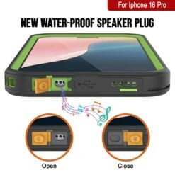 IPhone 16 Pro Waterproof Case, Punkcase [Extreme Mag Series] Armor Cover W/ Built In Screen Protector [Green] -Phone Vibe Shop iphone 16 pro waterproof case punkcase extreme mag series slim fit ip68 certified shockproof snowproof dirtproof military grade rugged innovative design armor cover 5 aceff6b3 3d9f 4a