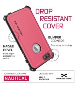 IPhone 6S/6 Waterproof Case, Ghostek® Nautical Pink Series| Underwater | Aluminum Frame | Ultra Fit 10 IPhone 6S/6 Waterproof Case, Ghostek® Nautical Pink Series| Underwater | Aluminum Frame | Ultra Fit -Phone Vibe Shop iphone 6s waterproof case nautical ghostek pink 3 1eacf486 b5cf 42fc 8afb af952a949d52