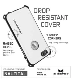 IPhone 6S/6 Waterproof Case, Ghostek® Nautical White Series| Underwater | Aluminum Frame | Ultra Fit -Phone Vibe Shop iphone 6s waterproof nautical case ghostek white 2 2a7c37ef 4f99 4e61 be92 953efb47ae08