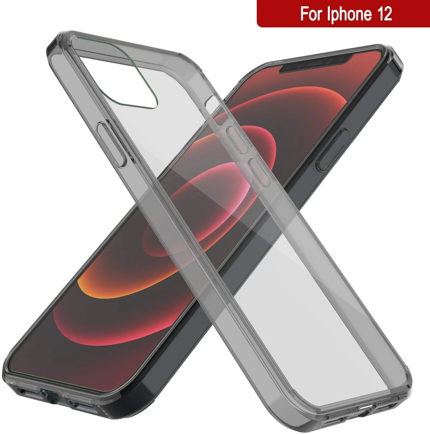 IPhone 12 Case Punkcase® LUCID 2.0 Crystal Black Series W/ PUNK SHIELD Screen Protector | Ultra Fit - Image 2