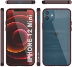 IPhone 12 Mini Case Punkcase® LUCID 2.0 Crystal Pink Series W/ PUNK SHIELD Screen Protector | Ultra Fit -Phone Vibe Shop iphone 12 mini case punkcase lucid 2 0 series for apple iphone 12 mini slim aluminum frame shock absorbingultimate protection slim frame virtually crystal pink 6