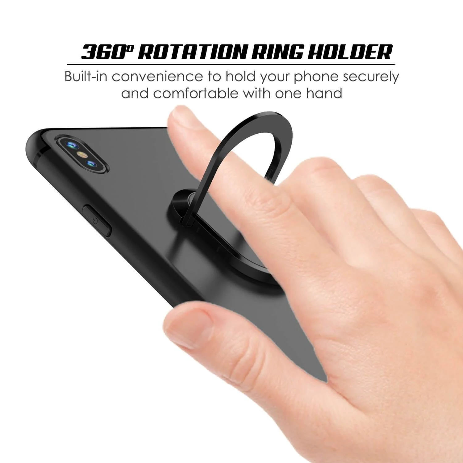 IPhone XS Case, Punkcase Magnetix Protective TPU Cover W/ Kickstand, Tempered Glass Screen Protector [Black] - Image 4