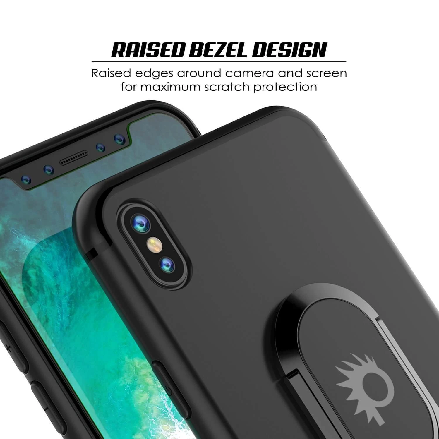 IPhone XS Case, Punkcase Magnetix Protective TPU Cover W/ Kickstand, Tempered Glass Screen Protector [Black] - Image 6
