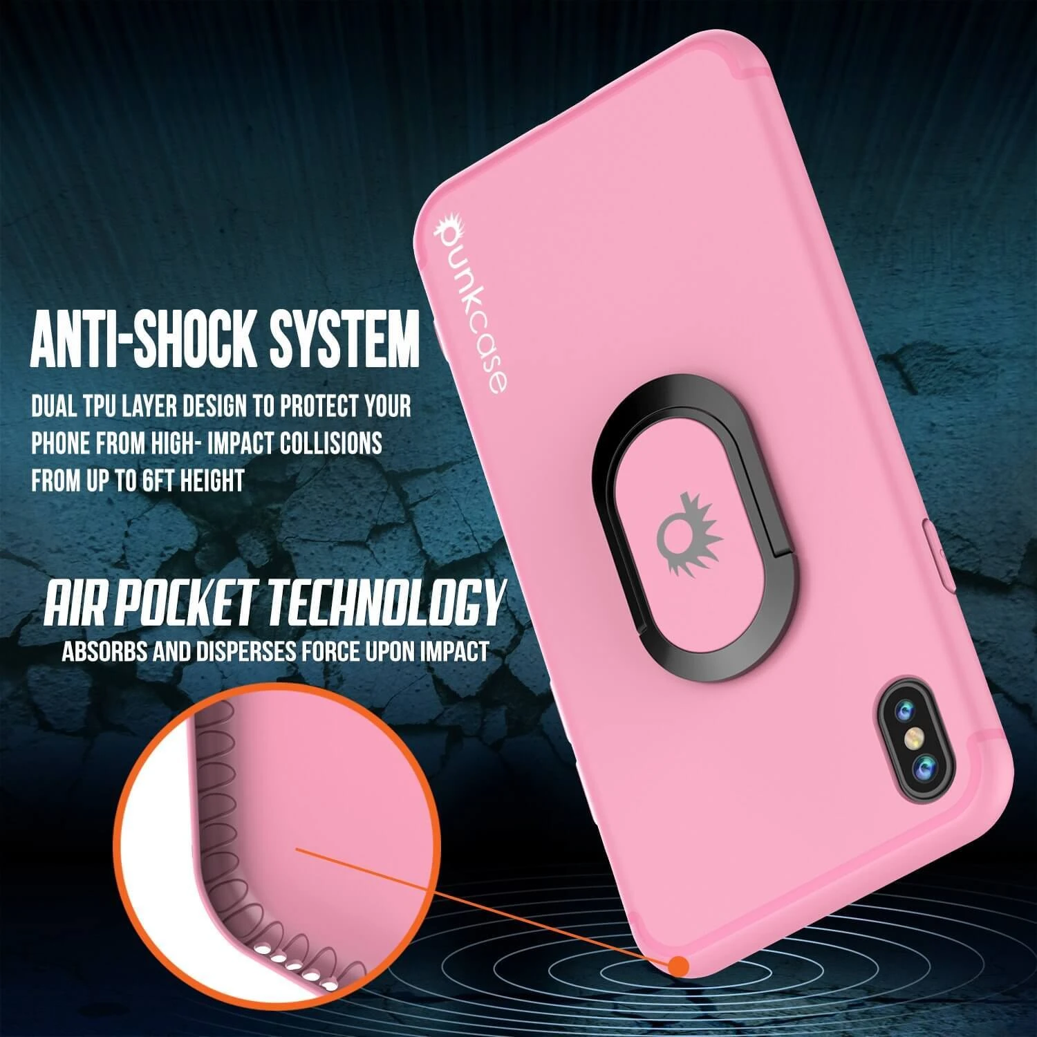 IPhone XS Case, Punkcase Magnetix Protective TPU Cover W/ Kickstand, Tempered Glass Screen Protector [Pink] - Image 10
