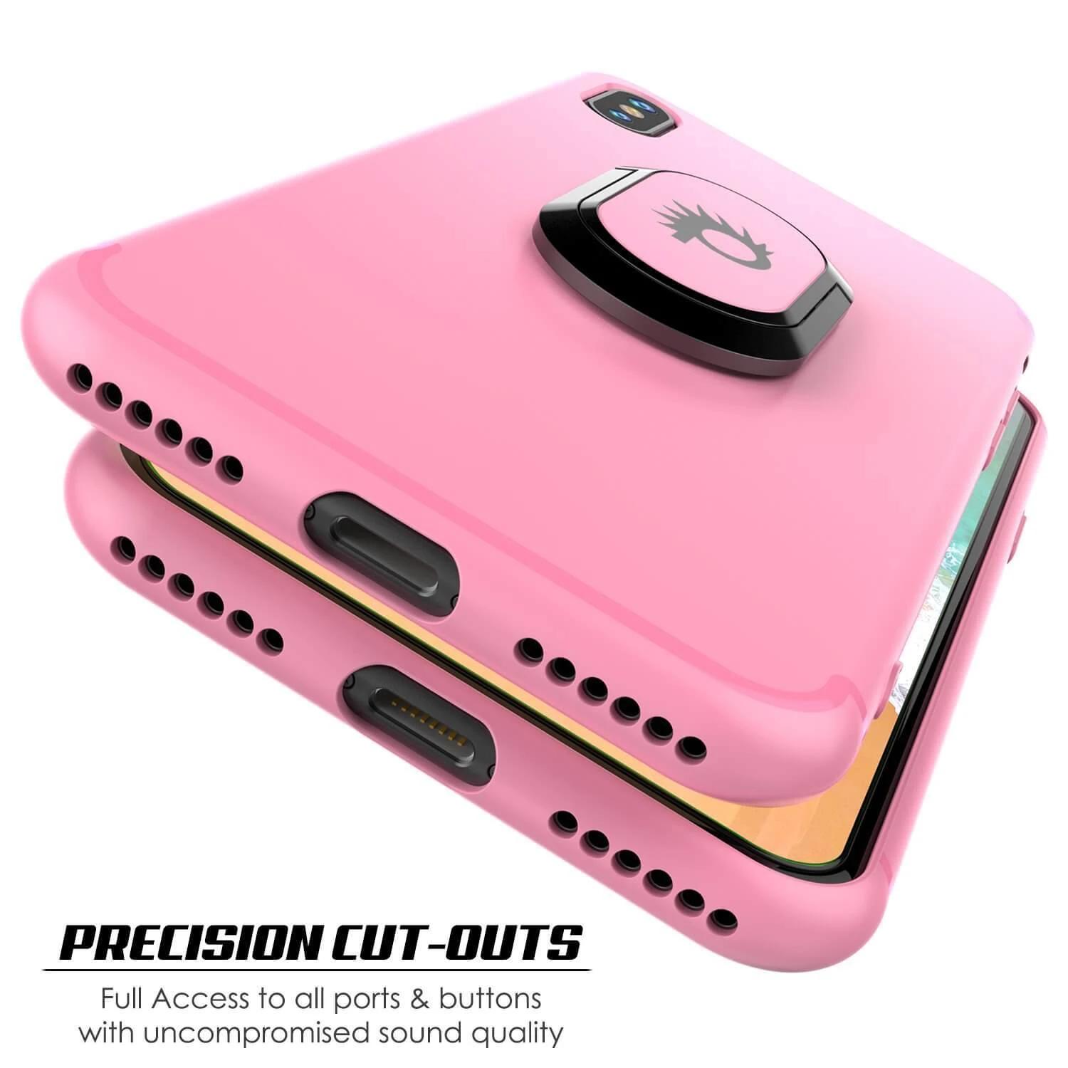 IPhone XS Max Case, Punkcase Magnetix Protective TPU Cover W/ Kickstand, Tempered Glass Screen Protector [Pink] - Image 8
