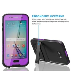 Galaxy S6 Waterproof Case, PunkCase SpikeStar Purple Water/Shock/Dirt/Snow Proof | Lifetime Warranty -Phone Vibe Shop kickstand 8b0e6dcc bbcf 4c74 a900 21f5ea82a200