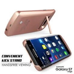Galaxy S7 EDGE Battery Case, Punkcase 5200mAH Charger Case W/ Screen Protector | Integrated Kickstand & USB Port | IntelSwitch [Rose Gold] -Phone Vibe Shop kickstand batterycase s7edge 3dbc16dc 3037 4701 aa2b 9e4514abc7fd