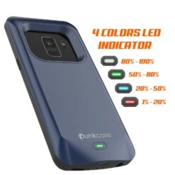 Galaxy S9 Battery Case, PunkJuice 5000mAH Fast Charging Power Bank W/ Screen Protector | Integrated USB Port | IntelSwitch | Slim, Secure And Reliable | Suitable For Samsung Galaxy S9 [Navy] -Phone Vibe Shop led battery galaxy S9 1c236615 d3db 47c8 a47d 16d0678aa4af