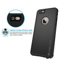IPhone 6S+/6+ Plus Waterproof Case, PUNKcase StudStar Black W/ Attached Screen Protector | Warranty -Phone Vibe Shop lens 2084cf9e 41ef 4542 b876 e86a8573a211