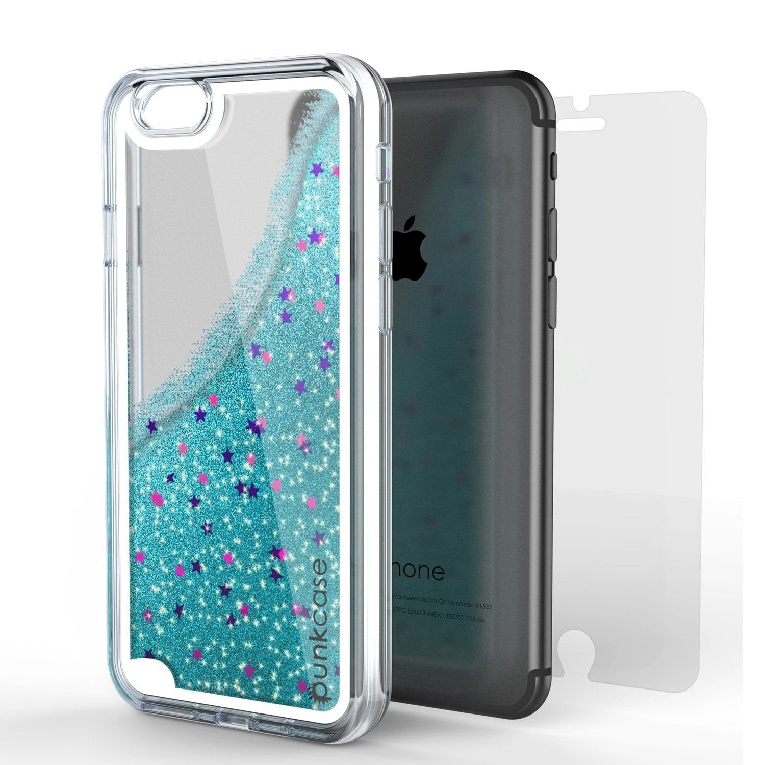 IPhone 8 Case, PunkCase LIQUID Teal Series, Protective Dual Layer Floating Glitter Cover 8 IPhone 8 Case, PunkCase LIQUID Teal Series, Protective Dual Layer Floating Glitter Cover - Image 6