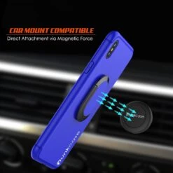 IPhone X Case, Punkcase Magnetix Protective TPU Cover W/ Kickstand, Tempered Glass Screen Protector [Blue] -Phone Vibe Shop m 3 1f2ac7db ead6 4b65 a3d5 750079a4c5c1