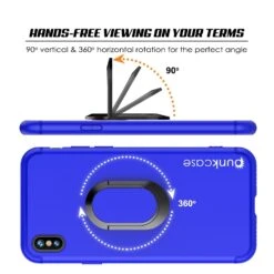 IPhone X Case, Punkcase Magnetix Protective TPU Cover W/ Kickstand, Tempered Glass Screen Protector [Blue] -Phone Vibe Shop m 5 cb6b2a47 2f83 4905 8d44 920ad97329e2