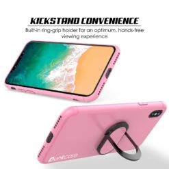 IPhone X Case, Punkcase Magnetix Protective TPU Cover W/ Kickstand, Tempered Glass Screen Protector [Pink] -Phone Vibe Shop m 7 29ef18e7 0e8c 4241 91ef eaa26b292b63