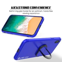 IPhone X Case, Punkcase Magnetix Protective TPU Cover W/ Kickstand, Tempered Glass Screen Protector [Blue] -Phone Vibe Shop m 7 bb68b0e7 9716 4db5 97f0 6010e1678b5b