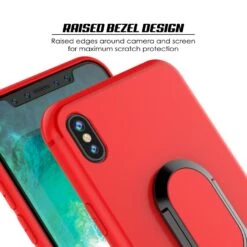 IPhone X Case, Punkcase Magnetix Protective TPU Cover W/ Kickstand, Tempered Glass Screen Protector [Red] -Phone Vibe Shop m 8 76cd9570 d8bc 4f0d 8491 f7fbea33047e