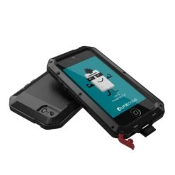 IPhone SE/5/5s Case, Punkcase® METALLIC Series BLACK W/ TEMPERED GLASS | Aluminum Frame -Phone Vibe Shop open seal