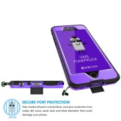 IPhone 6S+/6+ Plus Waterproof Case, PUNKcase StudStar Purple W/ Attached Screen Protector | Warranty -Phone Vibe Shop open a3b82751 d7bf 4408 ae49 fdb0931db635