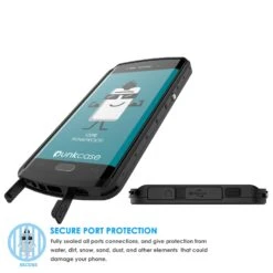 Galaxy S6 EDGE Plus Waterproof Case, Punkcase StudStar Black Shock/Dirt Proof | Lifetime Warranty -Phone Vibe Shop open studstar edge
