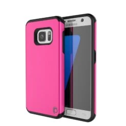 Galaxy S7 Case PunkCase Galactic Pink Series Slim Protective Armor Soft Cover Case W/ Tempered Glass