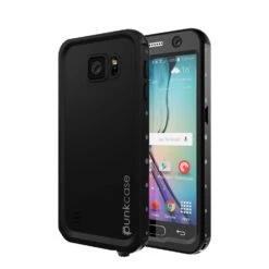 Galaxy S6 Waterproof Case PunkCase StudStar Black Thin 6.6ft Underwater IP68 Shock/Dirt/Snow Proof