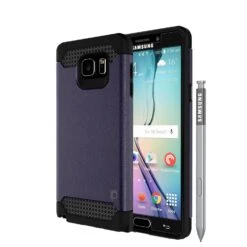Galaxy Note 5 Case PunkCase Galactic Charcoal Series Slim Armor Soft Cover Case W/ Tempered Glass