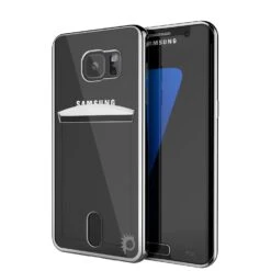 Galaxy S7 EDGE Case, PUNKCASE® LUCID Silver Series | Card Slot | SHIELD Screen Protector | Ultra Fit