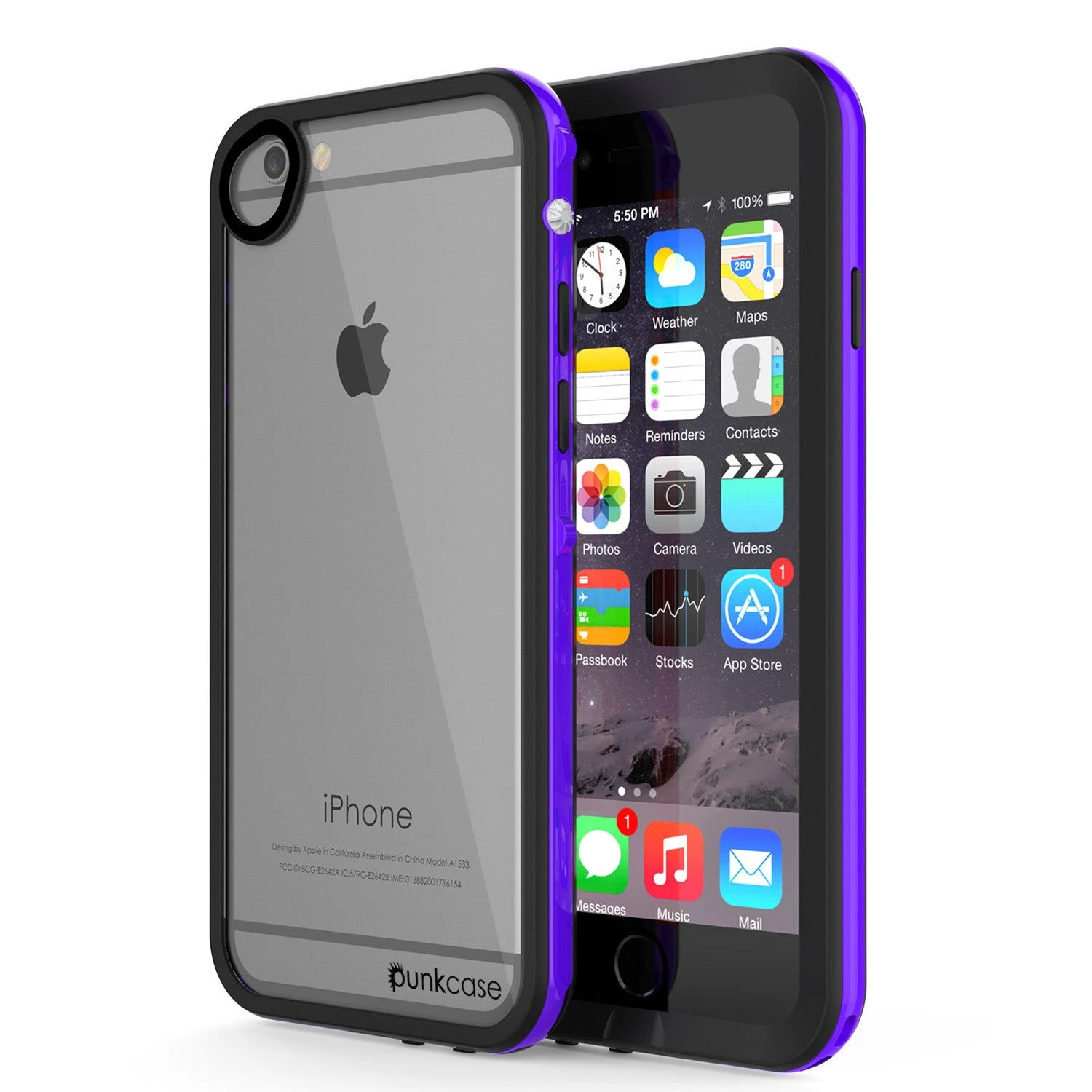 Apple IPhone 7/6s/6 Waterproof Case, PUNKcase CRYSTAL 2.0 Purple W/ Attached Screen Protector| Warranty 6 Apple IPhone 7/6s/6 Waterproof Case, PUNKcase CRYSTAL 2.0 Purple W/ Attached Screen Protector| Warranty - Image 4