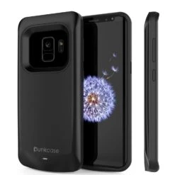 Galaxy S9 Battery Case, PunkJuice 5000mAH Fast Charging Power Bank W/ Screen Protector | Integrated USB Port | IntelSwitch | Slim, Secure And Reliable | Suitable For Samsung Galaxy S9 [Black]