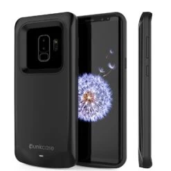 Galaxy S9 PLUS Battery Case, PunkJuice 5000mAH Fast Charging Power Bank W/ Screen Protector | Integrated USB Port | IntelSwitch | Slim, Secure And Reliable | Suitable For Samsung Galaxy S9+ [Black]